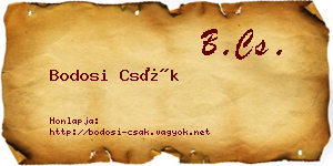 Bodosi Csák névjegykártya